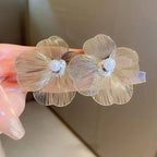 Kolczyki wkrętki Kwiat Szerokie Białe Płatki