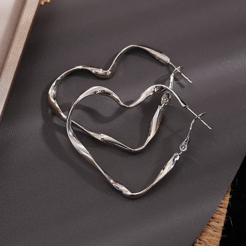 Boucles d'Oreilles Clou Grand Coeur