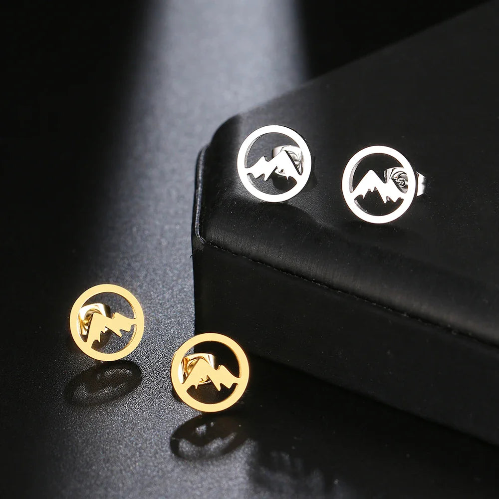 Runde fjelløredobber for kvinner eller menn i gull