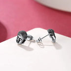 Kolczyki sztyfty Głowa Buddy srebrne