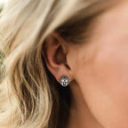 Kolczyki sztyfty Głowa Buddy srebrne