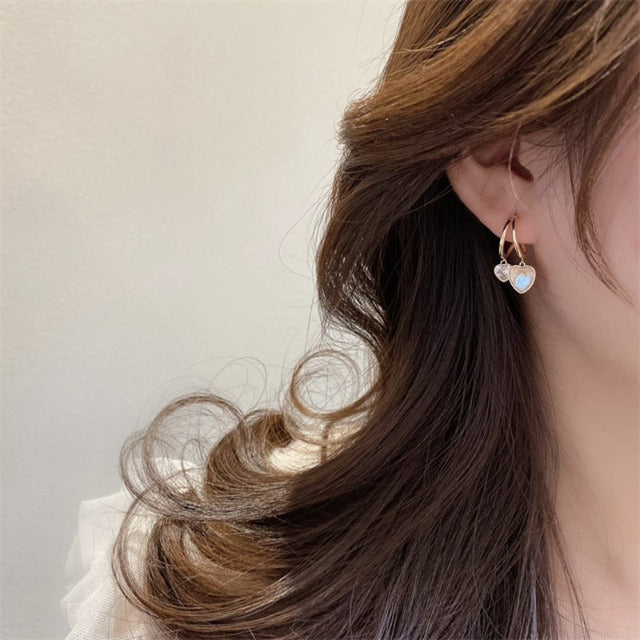 Kolczyki w kształcie serca ze złota