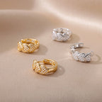 Kolczyki Serca Złoto - Srebro