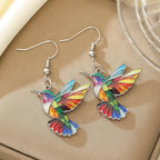 Kolczyki kolibry tęczowe 