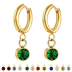 Kolczyki Koła z Cyrkonią Kamień Urodzinowy