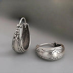 Etniczne, vintage kolczyki koła 