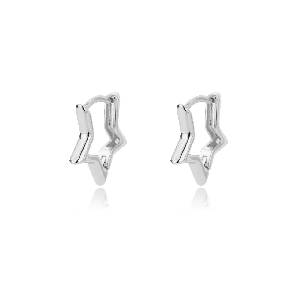 Boucles d'Oreilles Créoles Etoile