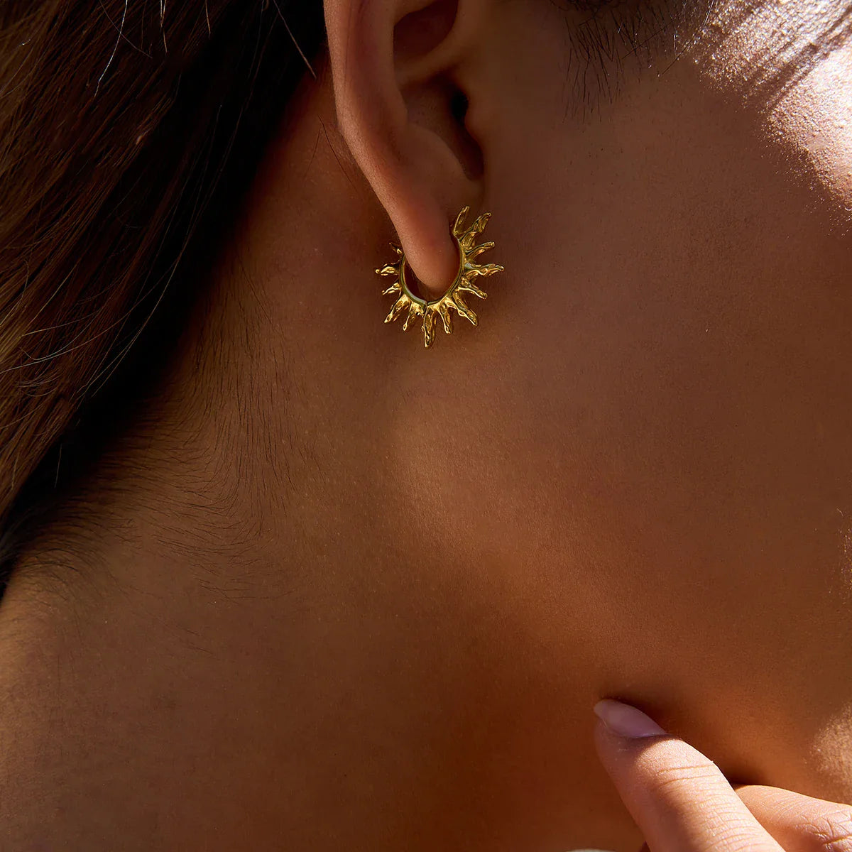 Kolczyki koła Słońce