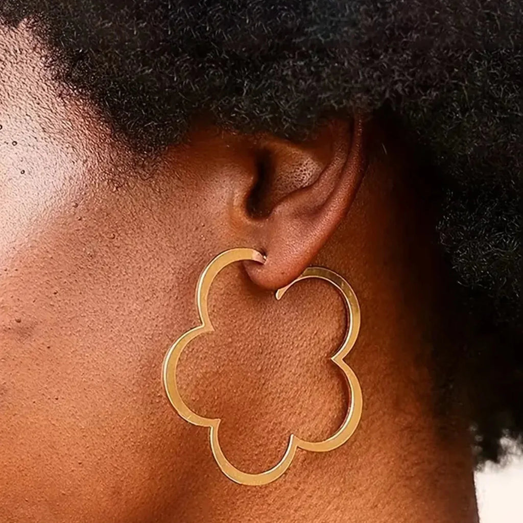 Kolczyki wkrętki koniczyna 5 liści