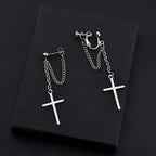 Kolczyki Krzyż Rock