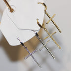 Kolczyki Krzyżyk z Cyrkonią Koła 