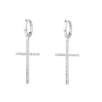 Kolczyki Krzyżyk z Cyrkonią Koła 