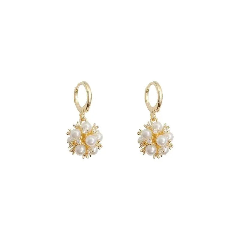 Boucles d'Oreilles Femme avec Perles et Strass