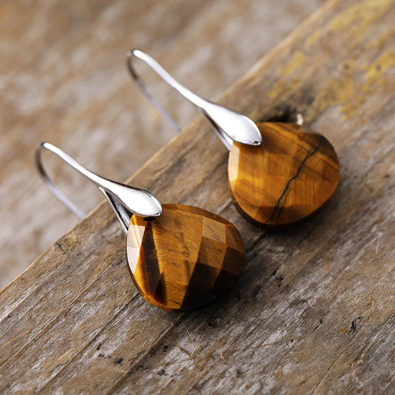 Kolczyki damskie Oko Tygrysa srebrne