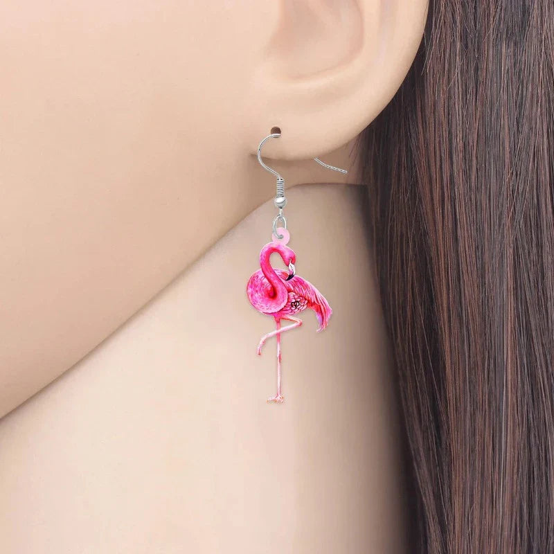 Boucles D'Oreilles Flamants Roses