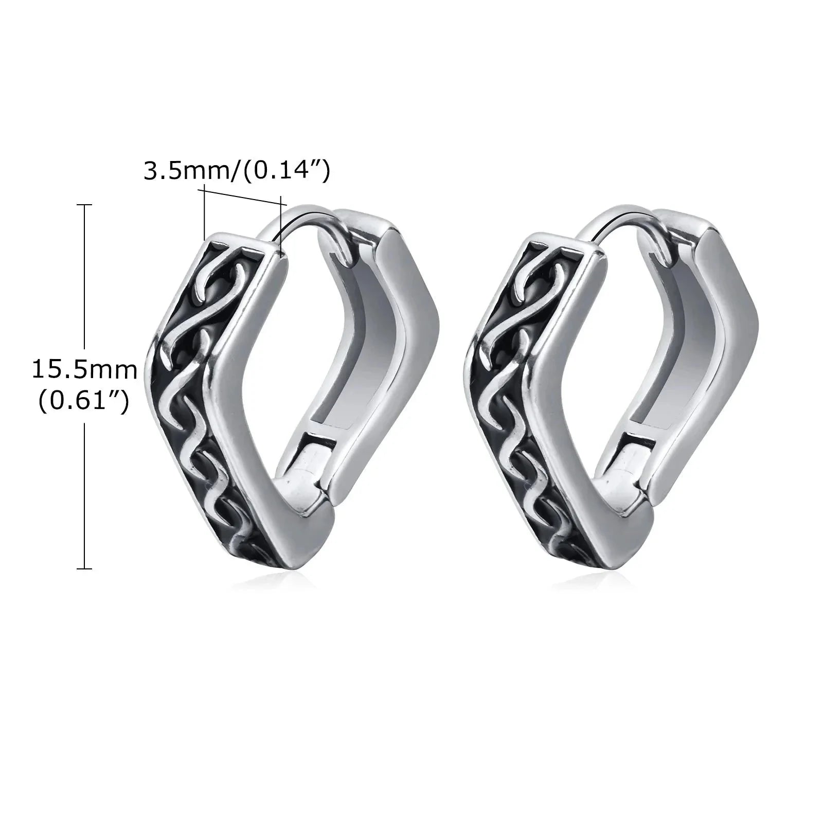 Geometryczne kolczyki wiking dla mężczyzn3