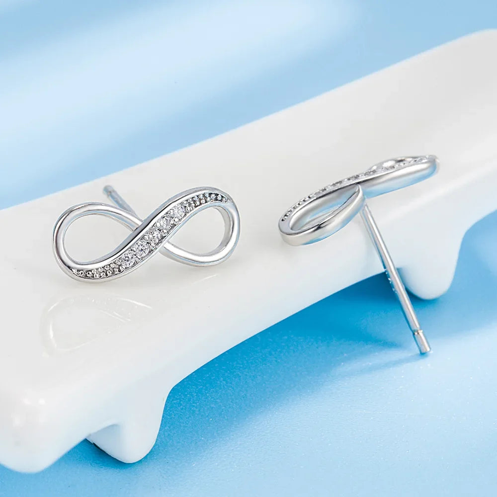 Boucles D'Oreilles Infini Zircon
