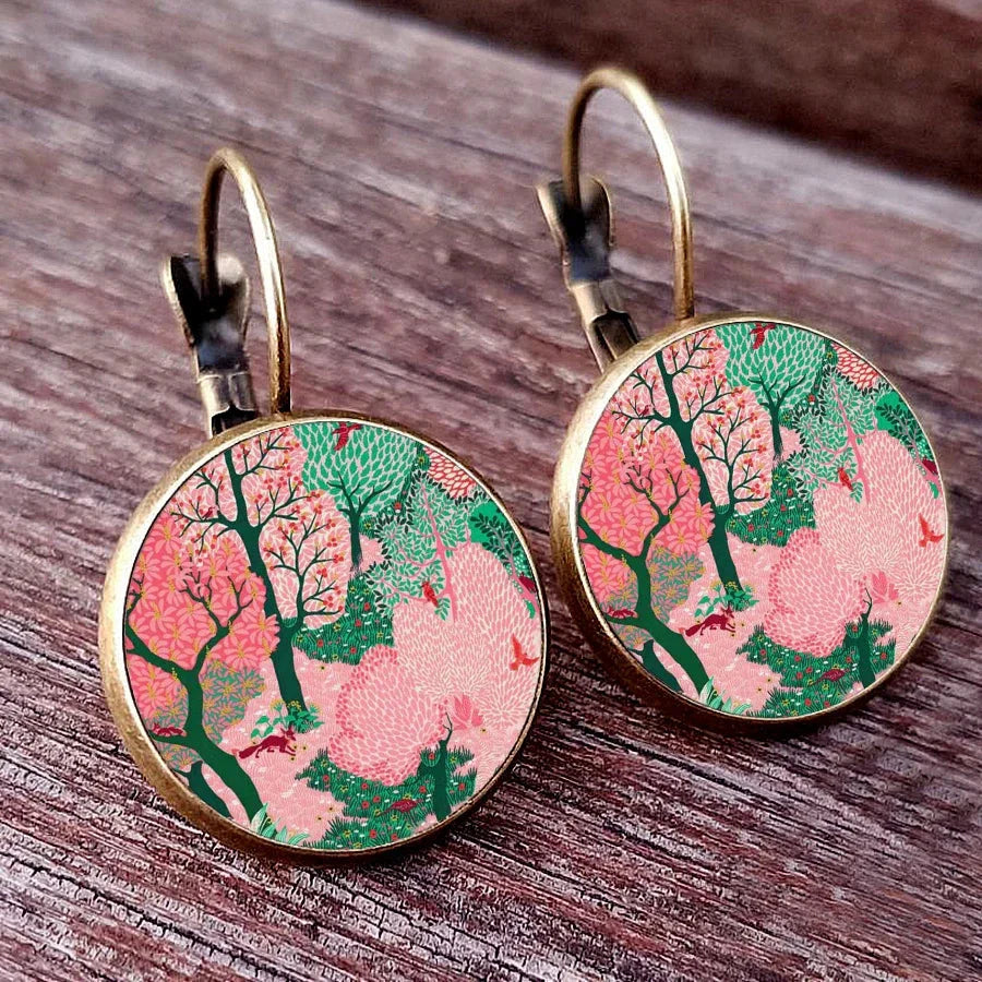 Kolczyki wiszące Drzewo Życia styl 5