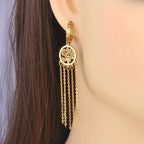 Kolczyki wiszące z Drzewem Życia złote