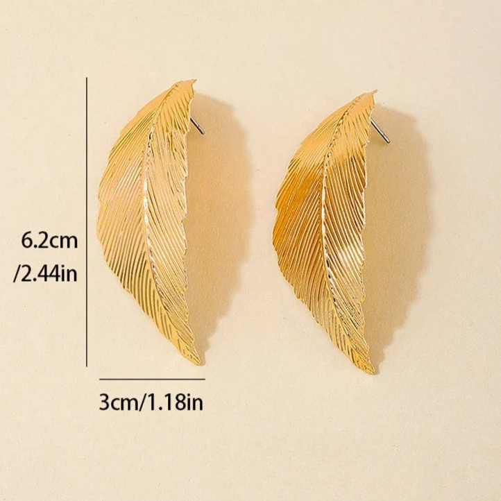 Hængende Øreringe med Blad til Kvinder