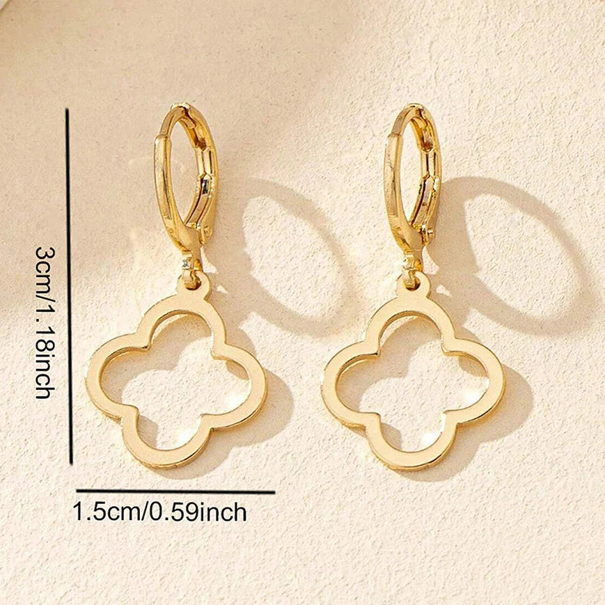 Visací náušnice se čtyřlístkem