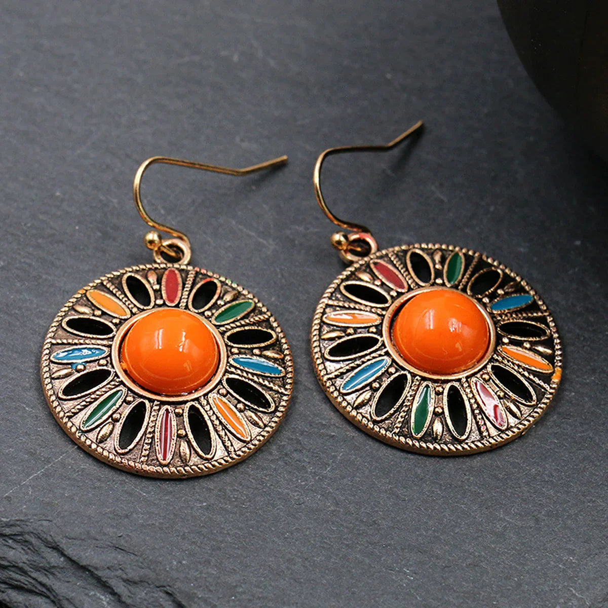 Boucles d'Oreilles Pendantes Bohêmes Multicolores