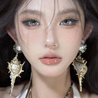 Wiszące kolczyki muszle koncha