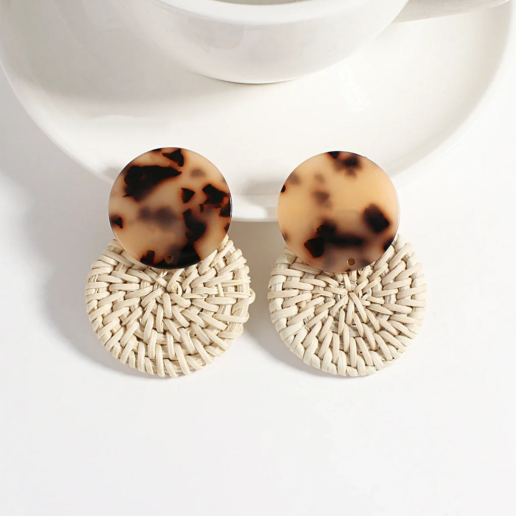Boucles d'Oreilles Pendantes de Style Bohême Effet Naturel