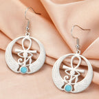 Kolczyki wiszące Egipt Oko Horusa Oudjat srebro