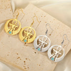 Kolczyki wiszące Egipt Oko Horusa Oudjat złoto