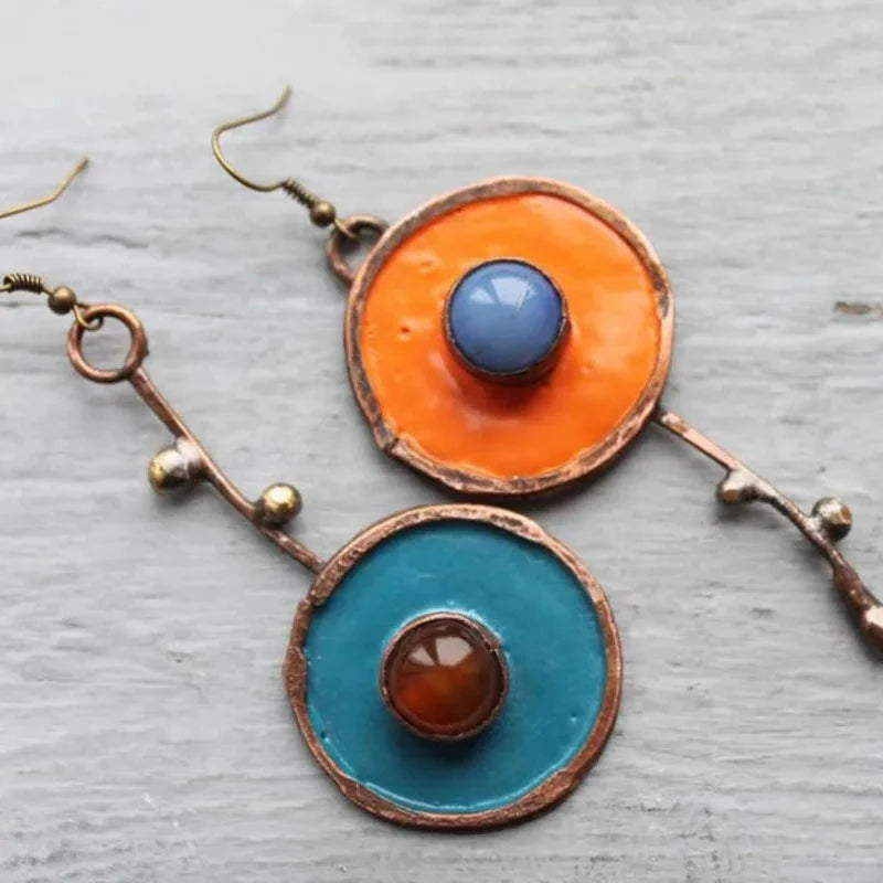 Nietypowe etniczne wiszące kolczyki