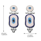 Etniczne wiszące kolczyki z niebieskim okiem