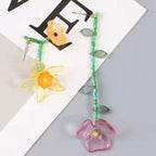 Kolczyki wiszące w stylu boho z motywem kwiatu