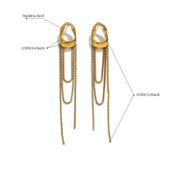 Boucles d'Oreilles Pendantes Goutte d'Eau pour Femme