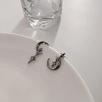 Wiszące kolczyki Księżyc i Gwiazdy