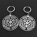Kolczyki wiszące Koło Hekate Strophalos dla kobiet