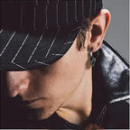 Kolczyki wiszące czaszka dla mężczyzn czarne