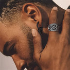 Kolczyki wiszące czaszka dla mężczyzn czarne