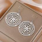 Kolczyki Koło Hekate Strophalos Wiszące Damskie srebrne