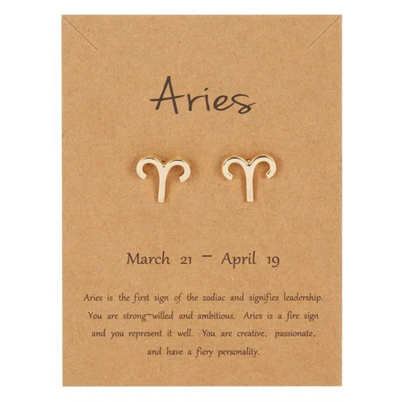 Kolczyki Znak Zodiaku 12 Konstelacji Baran