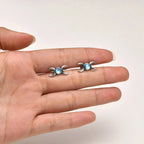 Kolczyki z potrójnym księżycem, sztyfty, czary, Wicca, kobieta