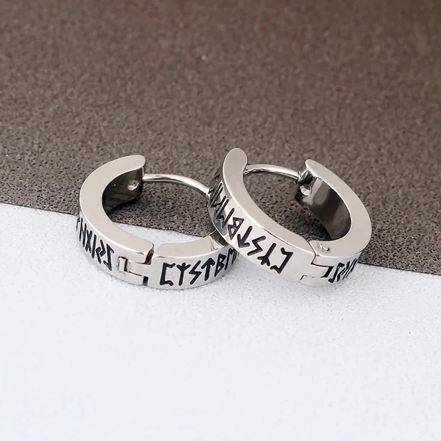 Boucles D'Oreilles Viking Créoles Homme Femme Celtique Nordique