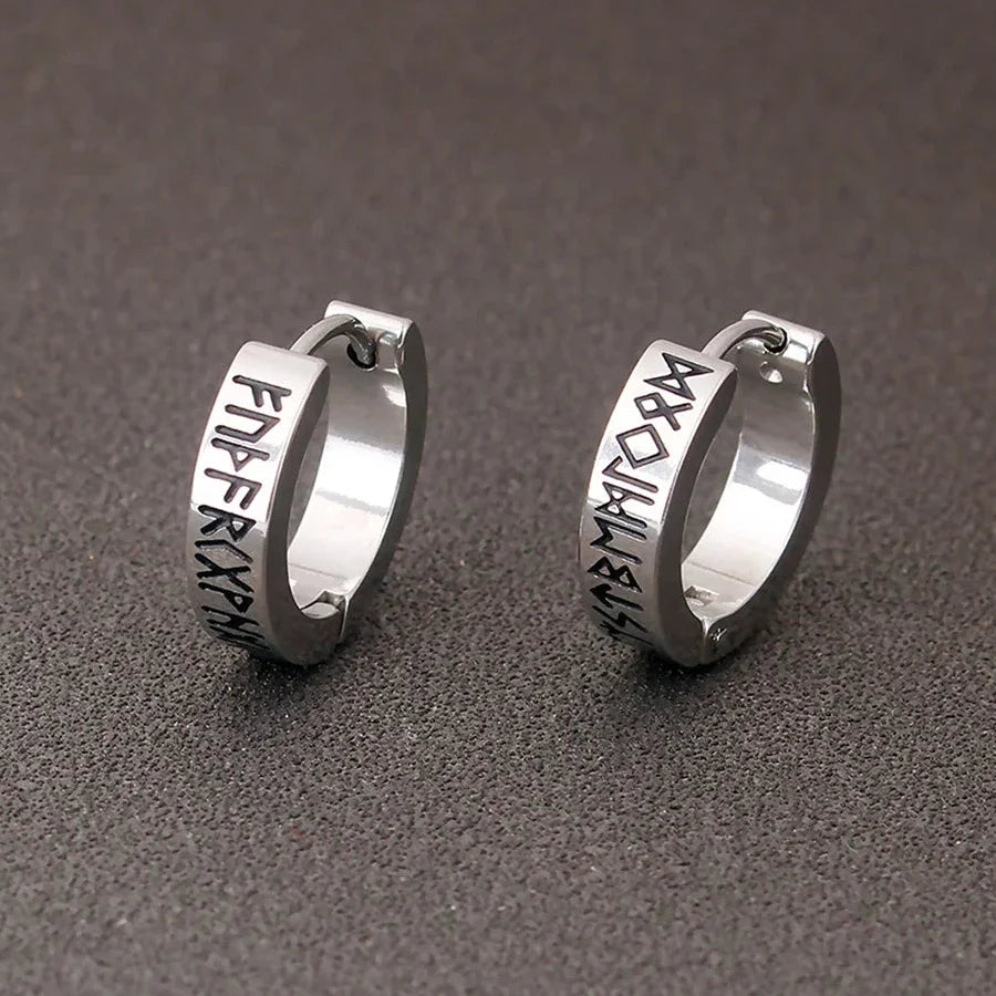 Boucles D'Oreilles Viking Créoles Homme Femme Celtique Nordique