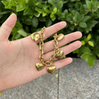 Bransoletka 5 Serc Gourmette Damska złota