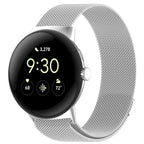 Bransoletka ze stali Milan Magnetyczna Smartwatch Google Pixel Watch 1 & 2 srebrno-szara