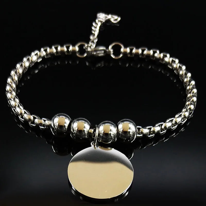 Bransoletka ze stali z pentagramem czarownictwa bransoletka Wicca