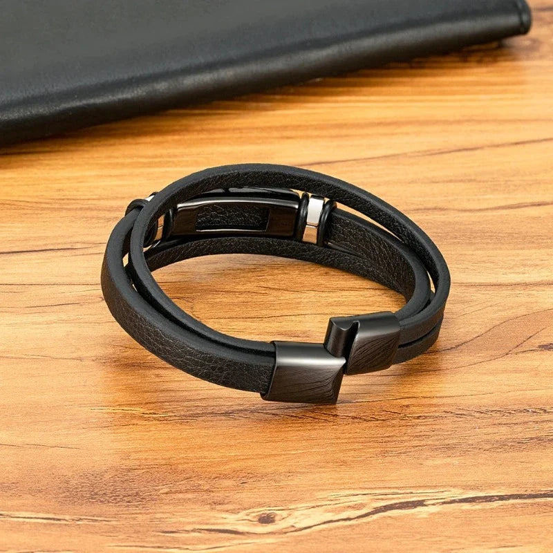 Bransoletka Orzeł ze Skóry Męska