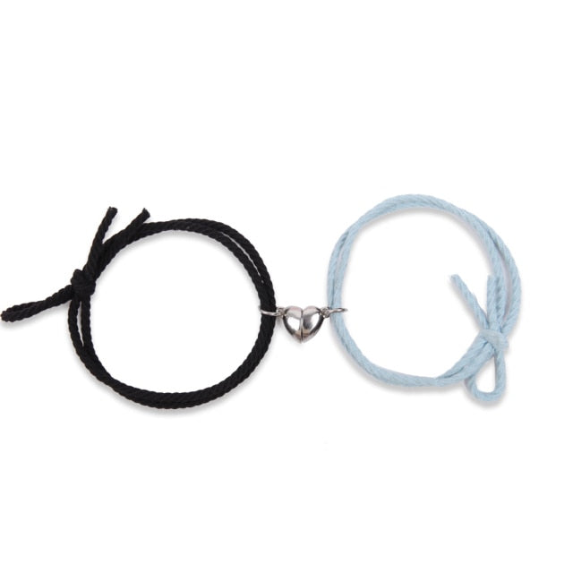 Magnetický náramek pro pár černý a modrý