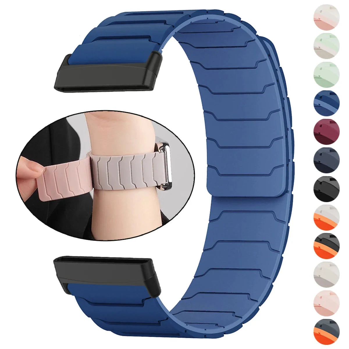 Magnetyczny pasek do zegarka Fitbit Versa 3, Versa 4, Sense 1 i Sense 2