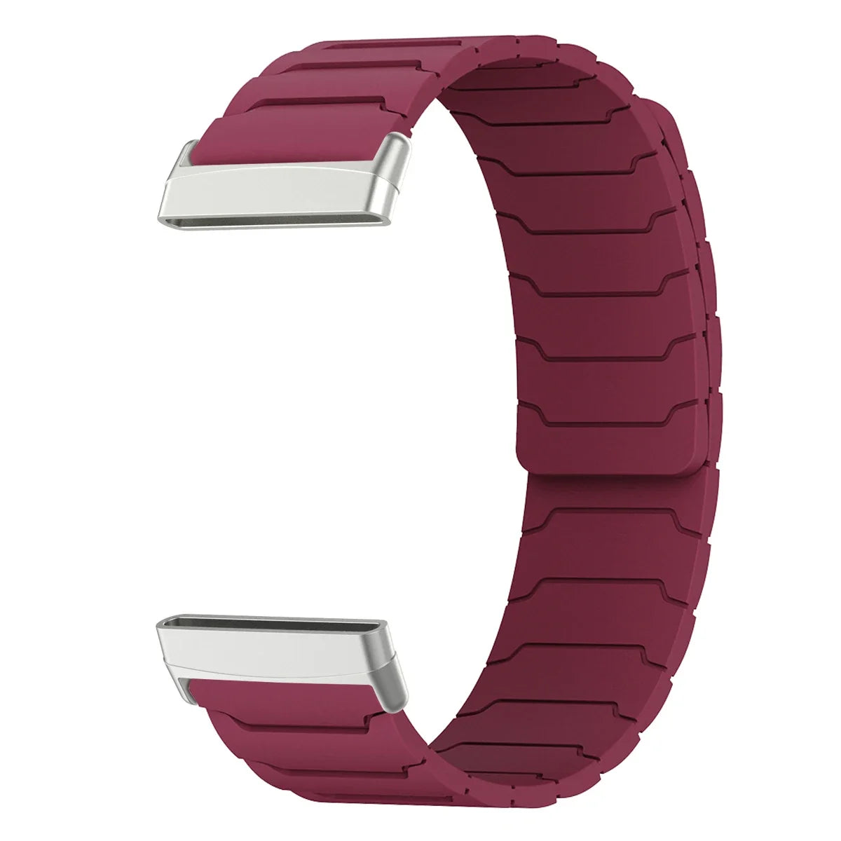 Magnetyczny pasek do zegarka Fitbit Versa 3, Versa 4, Sense 1 i Sense 2 bordowy